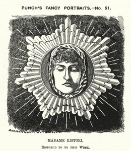 Caricature de Punch : Adelaide Ristori