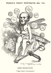 Caricature de Punch : Edward Knatchbull-Hugessen - Edward Linley (after) Sambourne