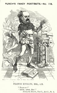 Caricature de Punch : Francis Knollys - Edward Linley (after) Sambourne