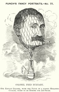 Caricature de Punch : Frederick Burnaby, officier de renseignement de l