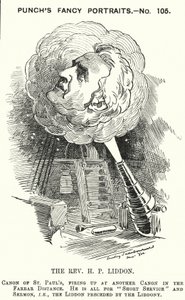 Caricature de Punch : Henry Liddon, théologien anglais - Edward Linley (after) Sambourne