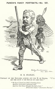 Caricature de Henry Morton Stanley, journaliste et explorateur gallois (gravure) - Edward Linley (after) Sambourne