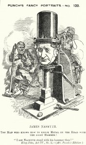 Caricature de Punch : James Nasmyth - Edward Linley (after) Sambourne