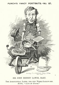Caricature de Punch : John Bennet Lawes, entrepreneur et scientifique agricole anglais (gravure) - Edward Linley (after) Sambourne