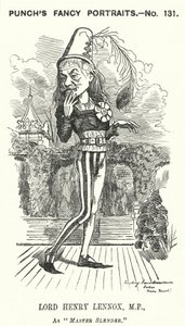 Caricature de Lord Henry Lennox, homme politique conservateur anglais (gravure) - Edward Linley (after) Sambourne