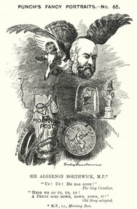 Caricature de Sir Algernon Borthwick - Edward Linley (after) Sambourne