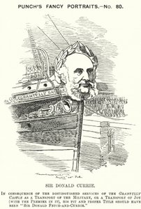 Caricature de Punch : Sir Donald Currie - Edward Linley (after) Sambourne