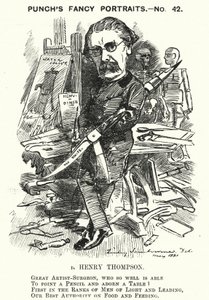 Caricature de Sir Henry Thompson, chirurgien anglais (gravure) - Edward Linley (after) Sambourne