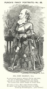 Caricature de Punch : Sir John Gilbert, artiste anglais - Edward Linley (after) Sambourne