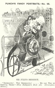 Caricature de Punch : Sir Julius Benedict, compositeur et chef d