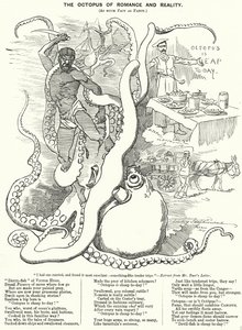 Caricature de Punch : Le Poulpe de la romance et de la réalité - Edward Linley (after) Sambourne