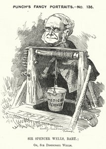 Caricature de Punch : Thomas Spencer Wells - Edward Linley (after) Sambourne