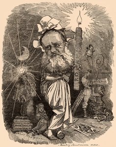 Caricature de Wilkie Collins (1824-1889) romancier