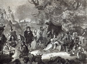 Les champs de Highgate pendant le grand incendie de Londres en 1666 - Edward Matthew Ward
