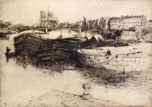Vue de Notre-Dame depuis la Seine - Edward Millington Synge