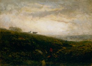 Sans titre vaches descendant une colline, 1881 - Edward Mitchell Bannister