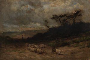 Sans titre berger avec moutons, 1877