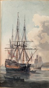 Vue du navire de Sa Majesté Inflexible, début du XIXe siècle - Edward Pelham Brenton