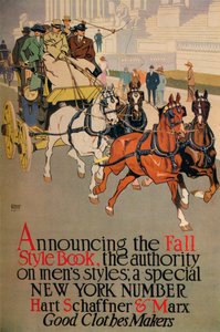 Couverture de magazine de mode masculine pour The Fall Style Book, 1911