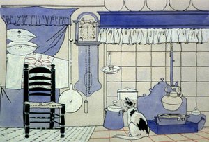 Intérieur de maison - Edward Penfield
