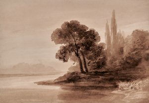 Paysage avec arbres