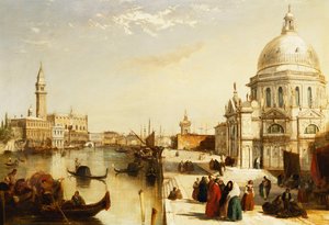 Le Grand Canal avec Santa Maria della Salute, Venise - Edward Pritchett
