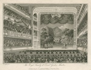 La famille royale au théâtre de Covent Garden, Londres - Edward Pugh