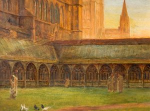 Cathédrale de Lincoln - Les Cloîtres, 1880