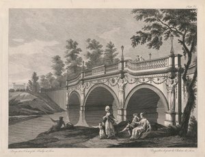 Vue en perspective du pont à Sion
