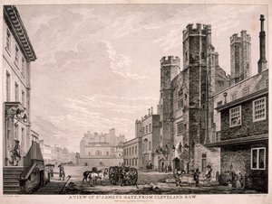 Porte de St James menant au palais de St James, Londres, 1766