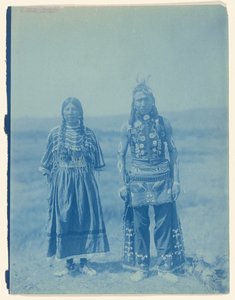 Piegan Mann und Frau - Edward S. Curtis