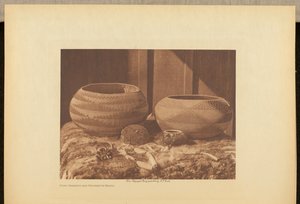 Paniers Pomo et perles de magnésite - Edward S. Curtis