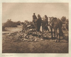 Portfolio I, planche 30 : Au sanctuaire-Navaho - Edward S. Curtis