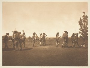 Cérémonie de médecine Arikara - Danse de la Fraternité, 1908