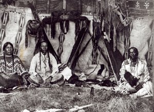 Intérieur de la loge Piegan - Edward Sheriff Curtis