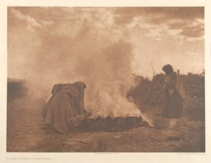 Brûleurs de poterie à Santa Clara - Edward Sheriff Curtis