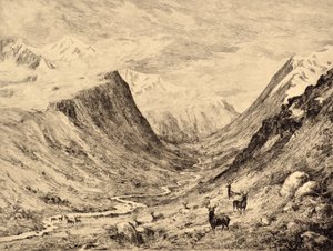 La Dee des Highlands : rencontre de Garchary et Larig Burns, vers 1880