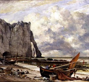 Étretat, plage avec arche - Edward William Cooke