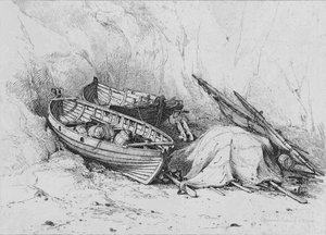 Sur la plage à Cromer, vers 1828
