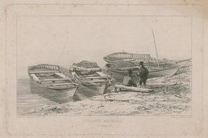 Wherries sur la Tamise - Edward William Cooke