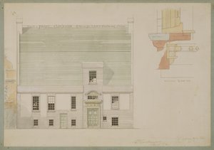 Élévation de la façade de la maison pour J.A.M. Whistler Esq, Tite Street, Chelsea, 1877 - Edward William Godwin