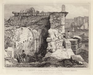 Ruines de la chapelle Saint-Thomas sur le vieux pont de Londres - Edward William Godwin