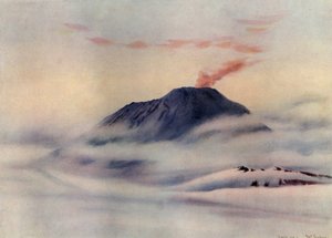 Mont Erebus, vers 1911, 1913 - Charles Edward Wilson