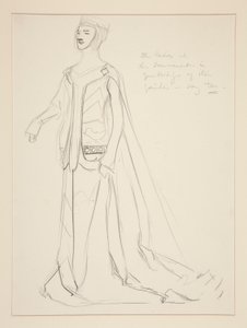 Une Dame, croquis de costume pour Henry Irving