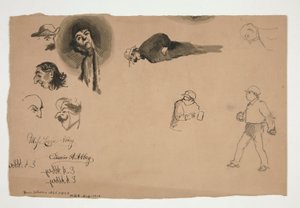 Études de figures diverses (recto et verso) - Edwin Austin Abbey