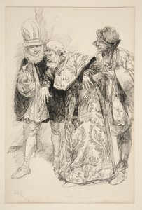 Baptista Proteste, illustration pour Acte I, Scène i, La Mégère apprivoisée - Edwin Austin Abbey