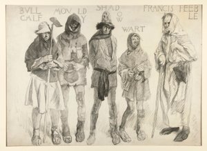 Devant Justice Shallow - Edwin Austin Abbey