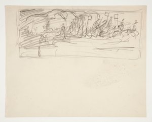 Étude de Composition pour La Quête du Saint Graal (série de quinze peintures pour la Bibliothèque Publique de Boston, achevée en 1901) - Edwin Austin Abbey