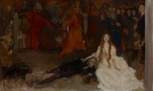 Étude de composition, pour La Scène de la pièce dans Hamlet, Acte III, Scène II