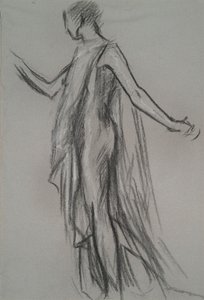Étude précoce de figure - Edwin Austin Abbey